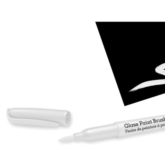 Glass Paint Brush Marker Permanent 15mm, White - Picture 3 of 6